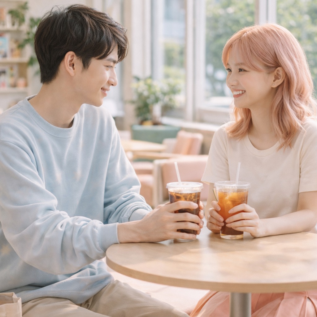 Dos personas conversando con calma